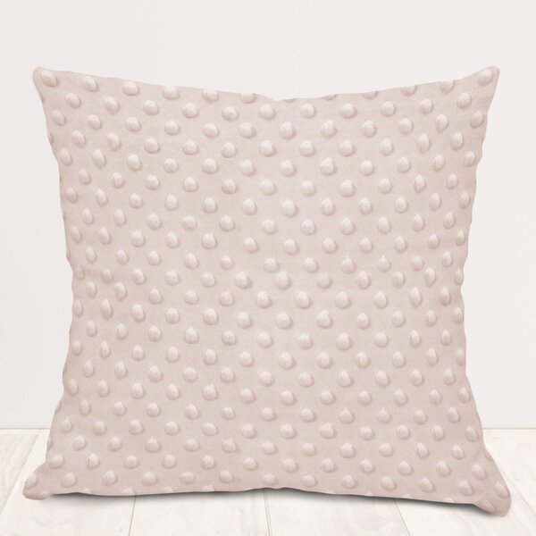 Biante Detská obliečka na vankúš Minky 3D bodky MKP-010 Púdrovo béžová 30 x 50 cm