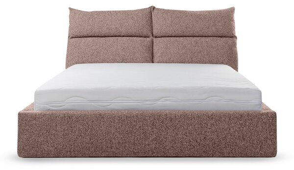 Čalúnená manželská posteľ s úložným priestorom Maliben 140x200 - ružová