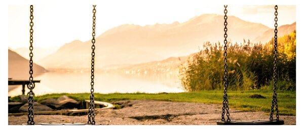 Obraz hojdačky v prírode (120x50 cm)