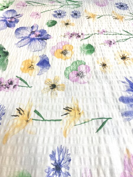 Obliečky krepové Flower rainbow - 1x Vankúš 90x70cm, 1x Paplón 140x200cm