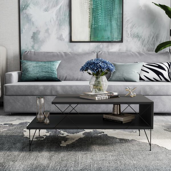 Hanah Home Konferenčný stolík Loire 100 cm antracit