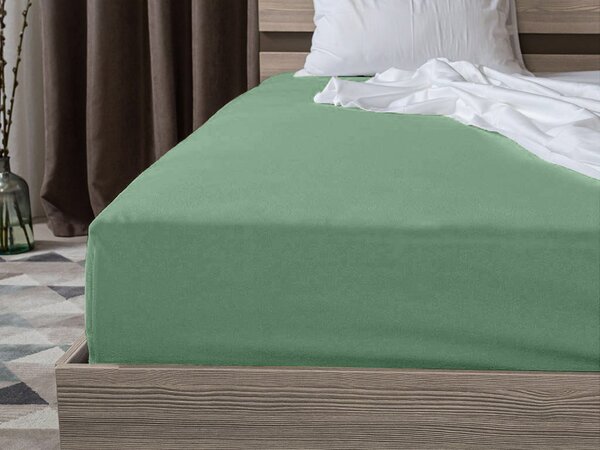 Jersey plachta EXCLUSIVE tmavozelená 90x200 cm, 100% bavlna