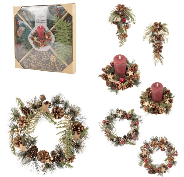Kreatívna sada DIY CHRISTMAS na výrobu vencov a dekorácií - rôzne varianty