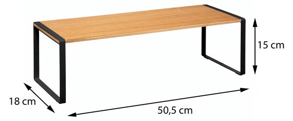 5five Simply Smart Kuchyňská police na linku Blackwood hnědá/černá