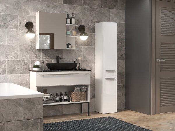 TP Living Koupelnová skříňka NEL II bílá lesk