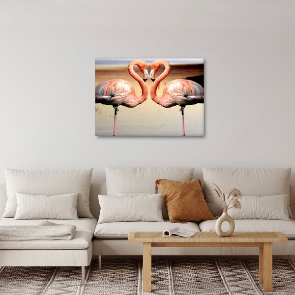 Obraz - dva plameniaky (70x50 cm)
