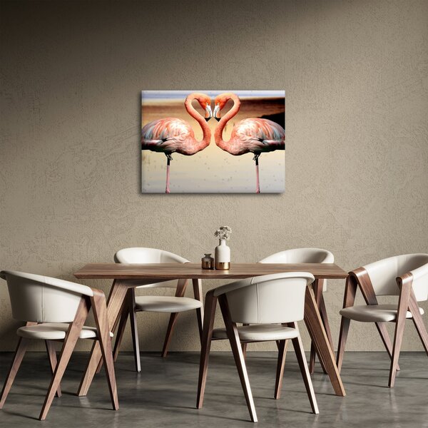 Obraz - dva plameniaky (70x50 cm)