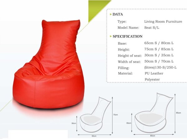 Sedací vak Seat L - Svetlo modrá