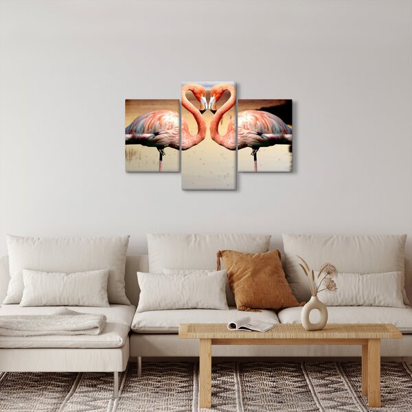 Obraz - dva plameniaky (90x60 cm)