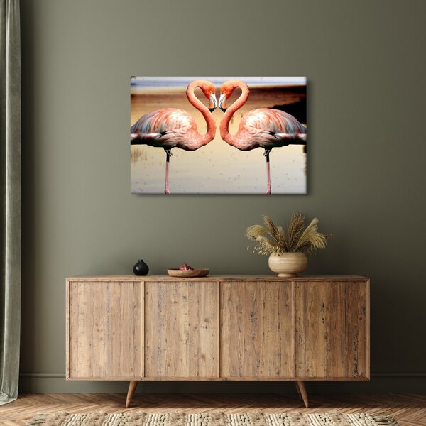 Obraz - dva plameniaky (90x60 cm)