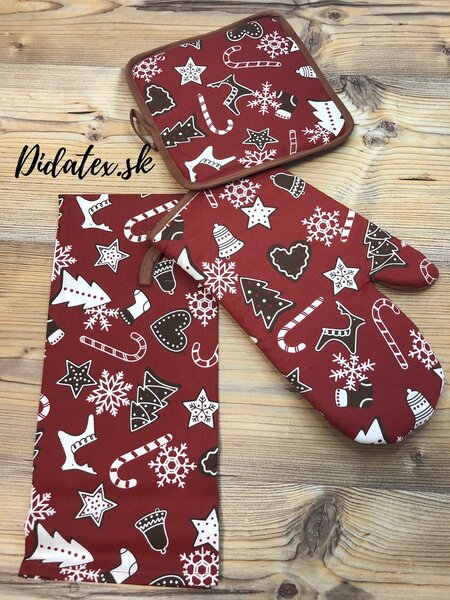 Sendia Textil A-0 Vianočný kuchynský 3 set Perníček
