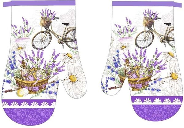 B-1 LEVANDER BIKE sada chňapka so zásterou