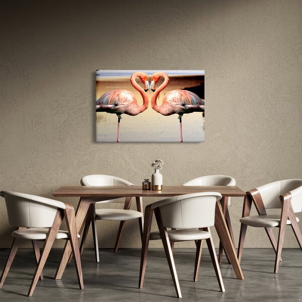 Obraz - dva plameniaky (90x60 cm)