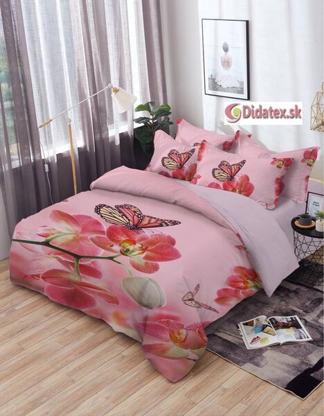Sendia Textil Butterfly Flowers foto obliečky 140x200 cm Rozmer obliečok: 140x200 cm, Obsah balenia: 3 Set Balenie
