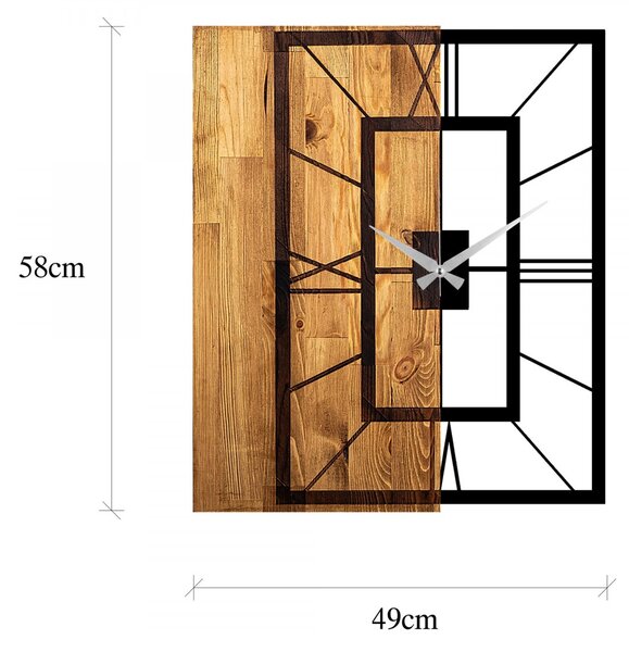 Hanah Home Nástenné hodiny Elegantná čierna