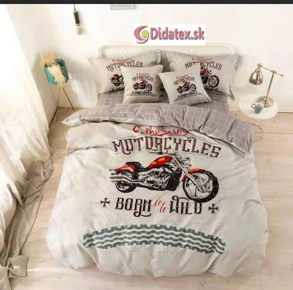 Sendia Textil BRON TO BE WILD MOTORCYCLES foto obliečky 140x200 cm 3 Set Balenie Rozmer obliečok: 140x200 cm, Obsah balenia: 3 Set Balenie