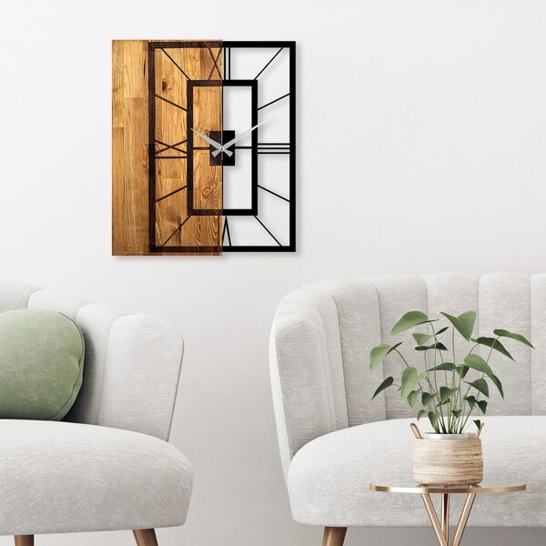 Hanah Home Nástenné hodiny Elegantná čierna