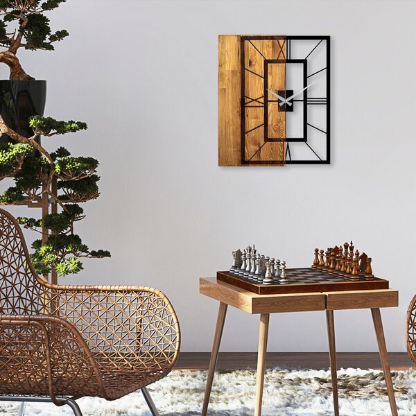 Hanah Home Nástenné hodiny Elegantná čierna