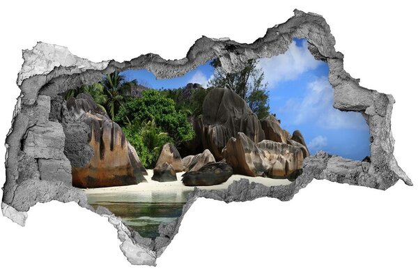Nálepka fototapeta 3D výhľad Seychely panorama