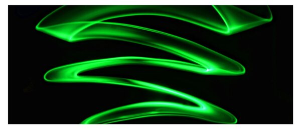Obraz - neónové vlny (120x50 cm)