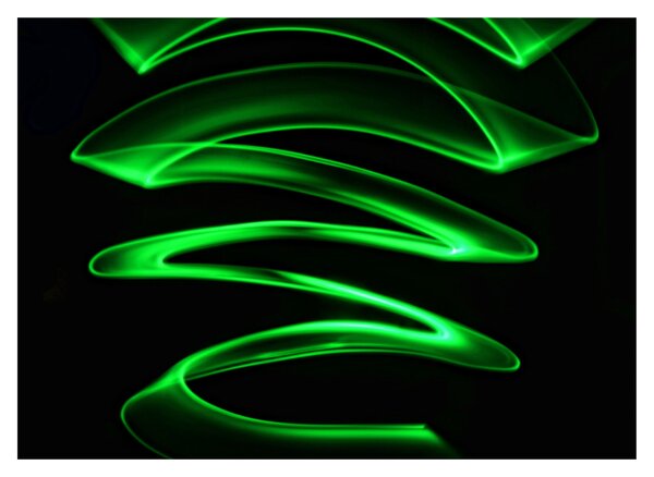 Obraz - neónové vlny (70x50 cm)