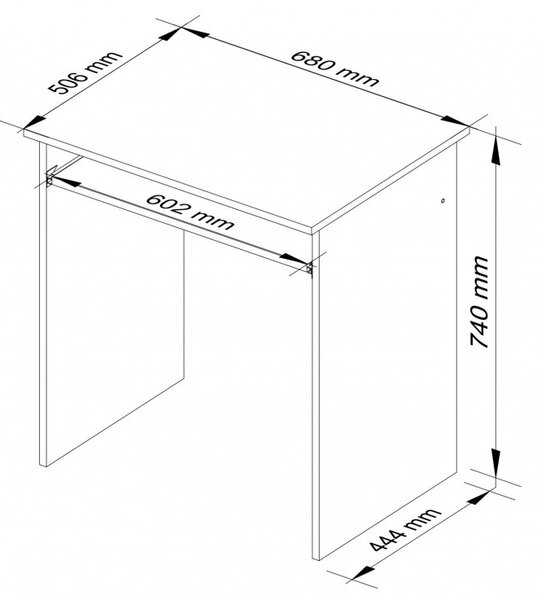 Ak furniture Voľne stojaci stôl Star biely
