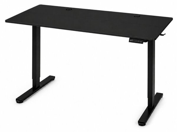 Elektrický písací stôl 120x60 cm, výškovo nastaviteľný, 72-118 cm, čierny