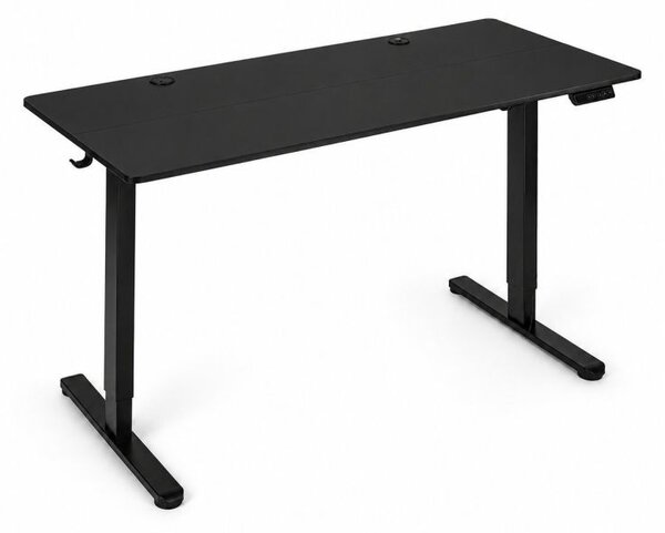 Elektrický písací stôl 120x60 cm, výškovo nastaviteľný, 72-118 cm, čierny