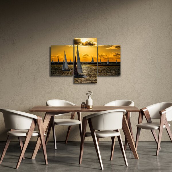 Obraz jachty v západe slnka (90x60 cm)