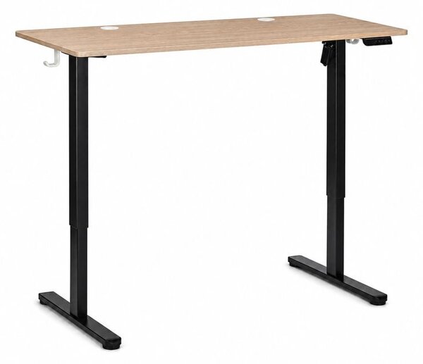 Elektrický písací stôl 120x60 cm, zdvíhateľný, výškovo nastaviteľná 72-118 cm, svetlý dub