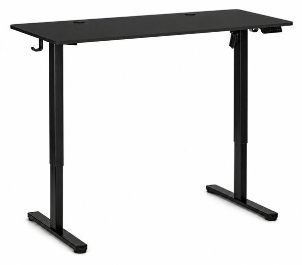 Elektrický písací stôl 120x60 cm, výškovo nastaviteľný, 72-118 cm, čierny