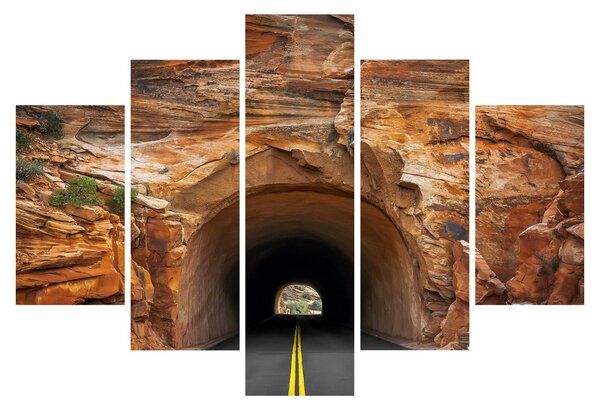 Obraz - tunel v skale (150x105 cm)