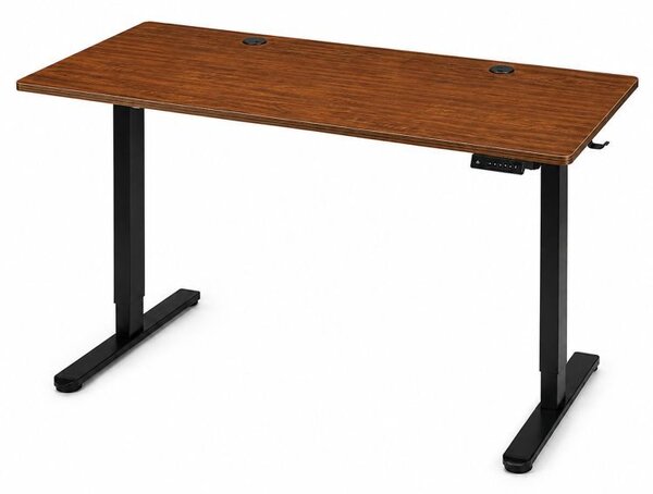 Elektrický písací stôl 120x60 cm, zdvíhateľný, výškovo nastaviteľná 72-118 cm, tmavý dub