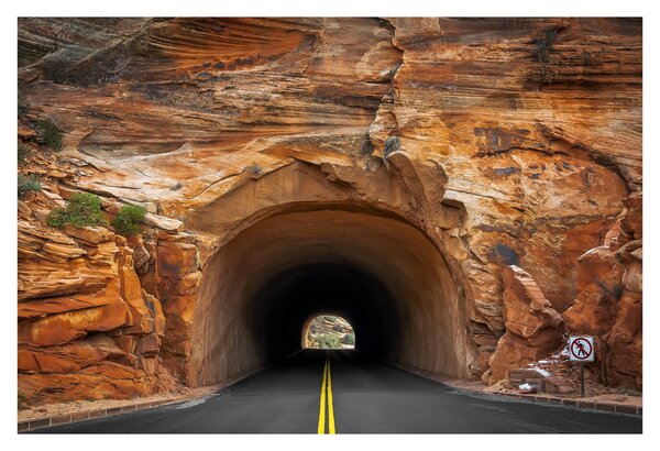 Obraz - tunel v skale (90x60 cm)