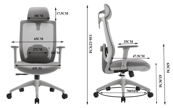 Liftor Space ergonomická kancelárska stolička, čierna