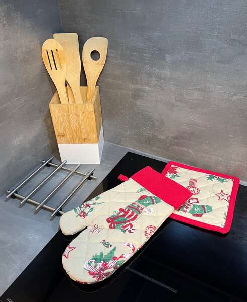 Sendia Textil Vianočný kuchynský 2 set Ponožka