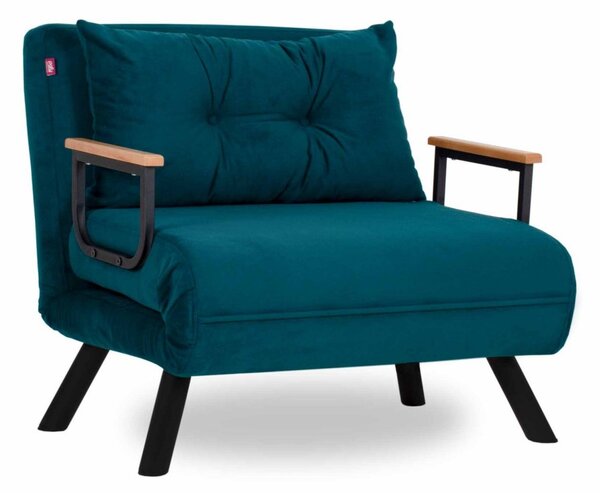 Hanah Home Rozkladacie kreslo Sando 60 cm petrolejové
