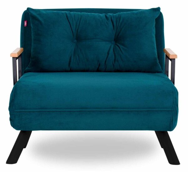 Hanah Home Rozkladacie kreslo Sando 60 cm petrolejové