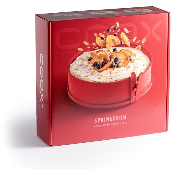 Forma coox SPRING priemer 26 cm s porcelánovou základňou Farba: Červená