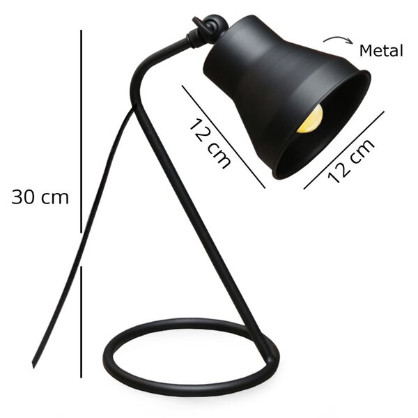 Opviq Stolná lampa Zerus čierna