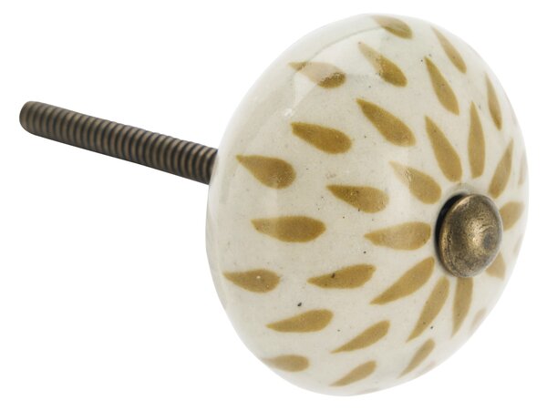 Kameninová úchytka Yellow / Antique Brass