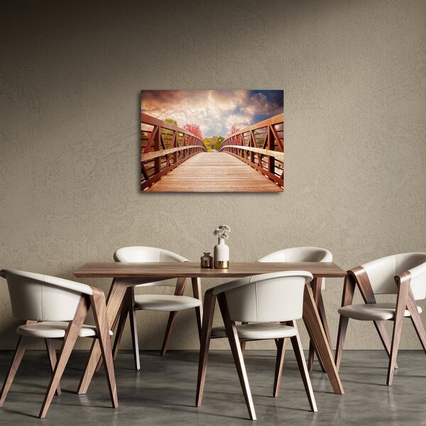 Obraz - drevený most (70x50 cm)