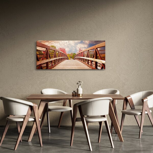 Obraz - drevený most (120x50 cm)