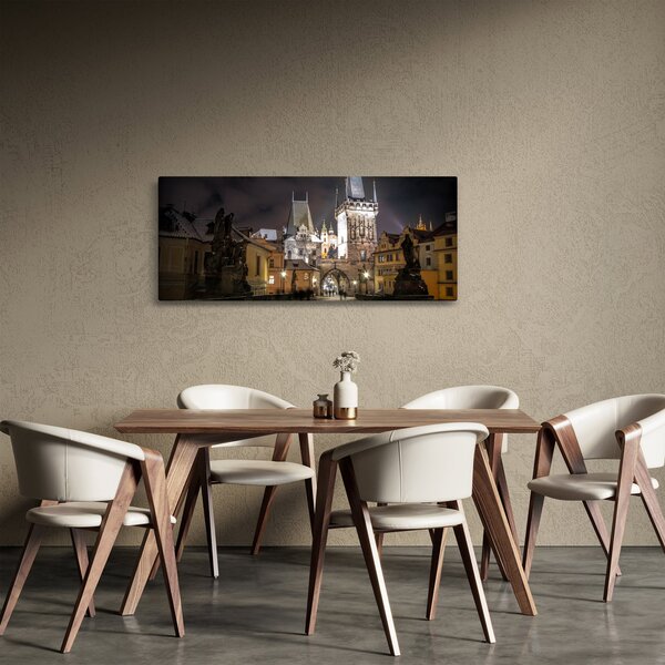 Obraz osvetlenej Prašnej brány (120x50 cm)