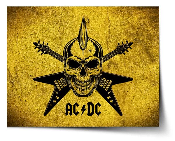Sablio Plagát ACDC Lebka - 60x40 cm