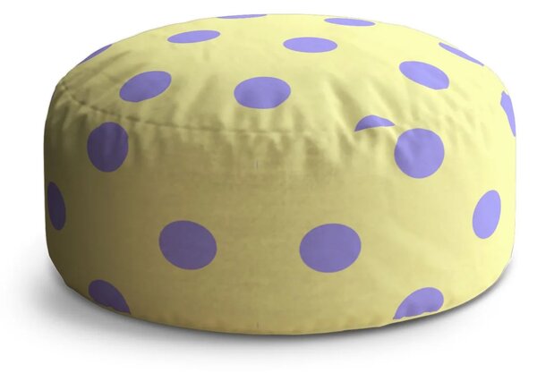 Sablio Taburet Fialové bodky : 38x48 cm