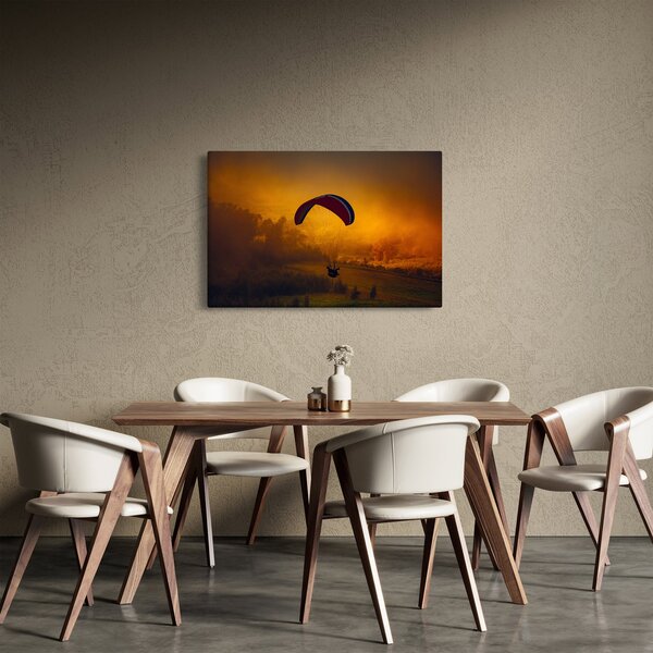 Obraz parašutistu v západe slnka (90x60 cm)