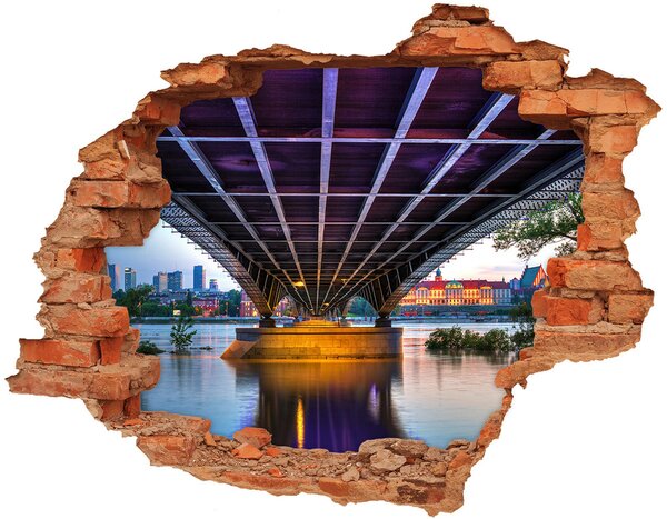 Diera 3D foto tapeta nálepka Most vo varšave nd-c-65860025