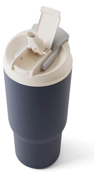 Termohrnček s viečkom a slamkou Travel Infinity Blue 600 ml