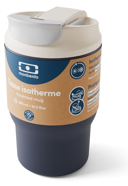 Termohrnečk s viečkom a slamkou Travel Infinity Blue 350 ml